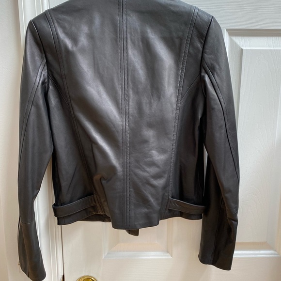 New without tags. Theory black leather jacket - Picture 4 of 5
